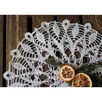 Häkeldeckchen, Deckchen Weiß, Leinen Häkeln Tisch Tischgedeck 13, 7 "Mittelstück Tischdecke Runde Große Untersetzer Handgemachte Haushaltswaren von RamuneCrochet