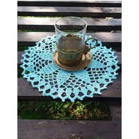 Häkeln Sie Doily, Hellblau Doilies Leinen Häkeltisch Tisch Platzgenossen 10" Herzstück Tischdecke Runde Untersetzer Handgemachte Haushaltswaren Häkeln Sie Doily, Hellblau Doilies Leinen Häkeltisch Tisch Platzgenossen 10" Herzstück Tischdecke Runde Untersetzer Handgemachte Haushaltswaren von RamuneCrochet