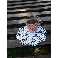 Untersetzer Deckchen Weiß Gehäkelte 19cm Kleine Spitze Schneeflocken Tischdecke Handarbeit Muttertag Geschenkidee Untersetzer Deckchen Weiß Gehäkelte 19cm Kleine Spitze Schneeflocken Tischdecke Handarbeit Muttertag Geschenkidee von RamuneCrochet