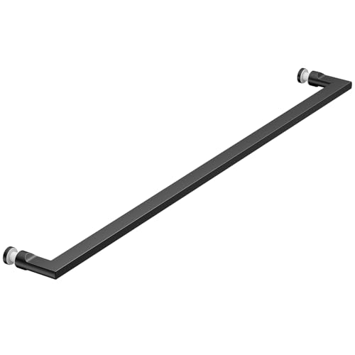 Ranbo Duschgriff für Glastür, 50,8 cm, modernes rechteckiges Rohr-Design, 304 Edelstahl, geeignet für 6–12 mm dickes Glas, mattschwarz Ranbo Duschgriff für Glastür, 50,8 cm, modernes rechteckiges Rohr-Design, 304 Edelstahl, geeignet für 6–12 mm dickes Glas, mattschwarz von Ranbo
