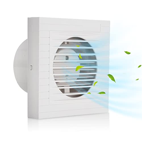Randaco 2x Badlüfter Ø 100mm Wandventilator Lüfter, badezimmer Abluft Ventilator Küche WC Bad Lüfter, Leiser Betrieb Ventilator Weiß von Randaco