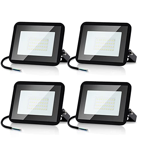 Randaco 4x100W LED Strahler Außen, Superhell LED Floodlight 8500LM 6000K Kaltweiß, IP66 Wasserdicht Aluminium Scheinwerfer für Hof oder Hotel von Randaco
