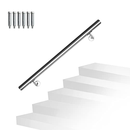 Randaco Edelstahl Handlauf Treppengeländer Geländer Wandhandlauf Wand Treppe inkl. Wandhalterung und Endkappen, für Innen & Außen Treppen Balkon Brüstung, Länge:80 cm Randaco Edelstahl Handlauf Treppengeländer Geländer Wandhandlauf Wand Treppe inkl. Wandhalterung und Endkappen, für Innen & Außen Treppen Balkon Brüstung, Länge:80 cm von Randaco