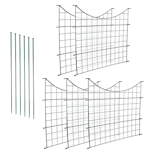 Randaco Gartenzaun Teichzaun Komplettset 10x Metall konkave Zäune 12 feste Geländer - Zaun für den Garten, Gitterzaun Set Randaco Gartenzaun Teichzaun Komplettset 10x Metall konkave Zäune 12 feste Geländer - Zaun für den Garten, Gitterzaun Set von Randaco