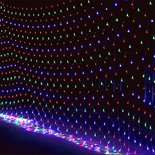 Randaco LED Lichternetz 2x2m 204LEDs Lichterkette Lichterkettennetz 8Modi Lichtervorhang mit Stecker für Innen und Außen Dekoration, Bunt Randaco LED Lichternetz 2x2m 204LEDs Lichterkette Lichterkettennetz 8Modi Lichtervorhang mit Stecker für Innen und Außen Dekoration, Bunt von Randaco