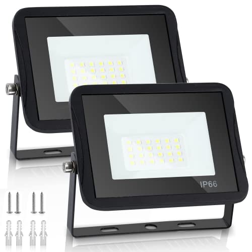 Randaco LED Strahler 100W, 2er 8500LM LED Scheinwerfer 6000K Kaltweiß LED Fluter, IP66 Wasserdicht Superhell Außenstrahler Flutlicht Außenlampe LED Floodlight Flutlichtsstrahler (Ohne Stecker) von Randaco
