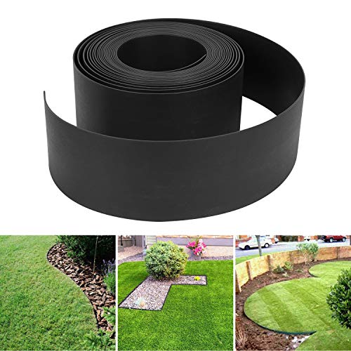 Randaco Rasenkante Mähkante Rasen Schwarz Länge 10 m, Höhe 14 cm, witterungsbeständigen Gartenumrandung Beeteinfassung Pflasterstein Gartenwegen von Randaco