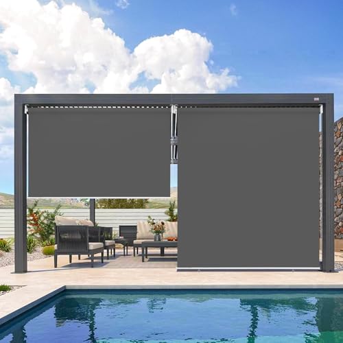 Randaco Senkrechtmarkise Vertikalmarkise 160x240cm Balkonmarkise Sonnenschutz, Balkonrollo, Windschutz, Seitenrollo Beschattung, Wetterbeständig für Balkon, Terrasse, Garten, Anthrazit, 2X Randaco Senkrechtmarkise Vertikalmarkise 160x240cm Balkonmarkise Sonnenschutz, Balkonrollo, Windschutz, Seitenrollo Beschattung, Wetterbeständig für Balkon, Terrasse, Garten, Anthrazit, 2X von Randaco