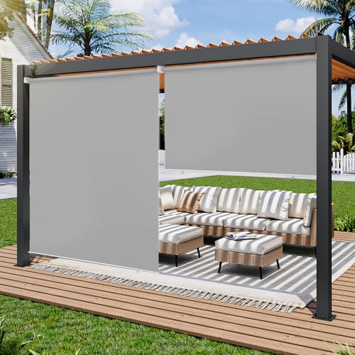 Randaco Senkrechtmarkise Vertikalmarkise 160x240cm Balkonmarkise Sonnenschutz, Balkonrollo, Windschutz, Seitenrollo Beschattung, Wetterbeständig für Balkon, Terrasse, Garten, Hellgrau, 2X Randaco Senkrechtmarkise Vertikalmarkise 160x240cm Balkonmarkise Sonnenschutz, Balkonrollo, Windschutz, Seitenrollo Beschattung, Wetterbeständig für Balkon, Terrasse, Garten, Hellgrau, 2X von Randaco