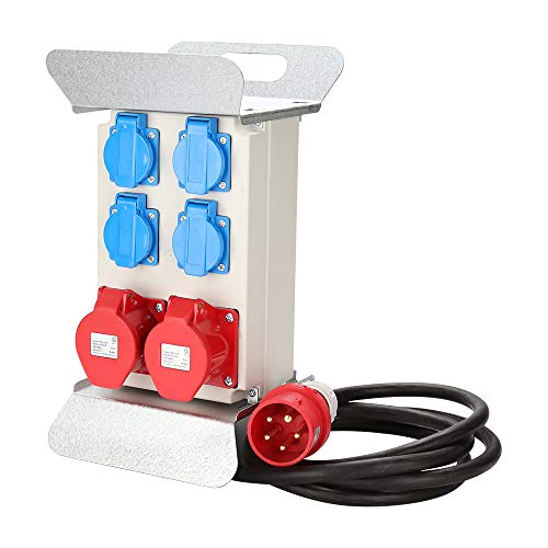Randaco Verteiler Baustromverteiler Stromverteilung CEE 2 x 16A 400V+4x 230V 5 Polig IP44 Schuko Stromverteiler Wandverteiler Mit Sicherheitsklappdeckeln Leitung Für Baustelle Randaco Verteiler Baustromverteiler Stromverteilung CEE 2 x 16A 400V+4x 230V 5 Polig IP44 Schuko Stromverteiler Wandverteiler Mit Sicherheitsklappdeckeln Leitung Für Baustelle von Randaco