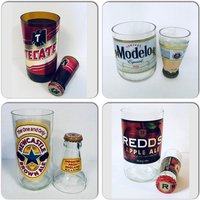 Flasche Schnapsglas Becher Set Aus Upcycling Bierflaschen von RandomCraftsBySundee