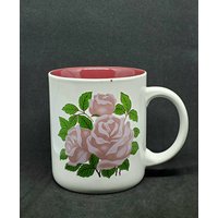 Vintage Blumen Keramik Tasse 8 Oz. Sammlerstück Handbemalt Dekorativ von Randomness4sale