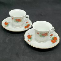 Vintage Demitasse Tasse Und Unterteller 2Er Set Floral Made in China Rosen Gold Borte Vintage Demitasse Tasse Und Unterteller 2Er Set Floral Made in China Rosen Gold Borte von Randomness4sale