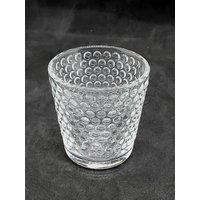 Vintage Hobnail Perlen Klarglas Kerzenhalter Toothpick Votive Mexiko von Randomness4sale