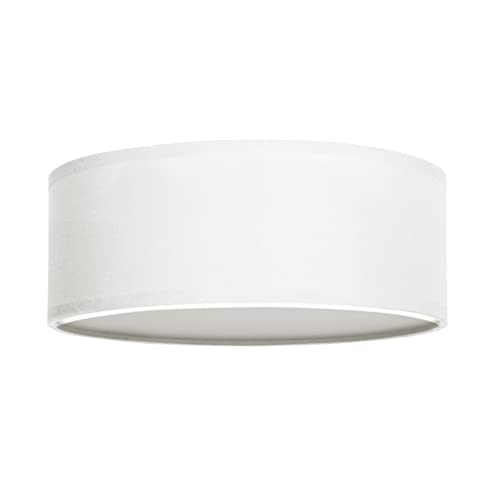 Smartwares Deckenleuchte – Textilschirm – 30 cm Ø – 2x E14 – Max. 40 W – Für LED geeignet – Weiß – 10.004.63 von Smartwares