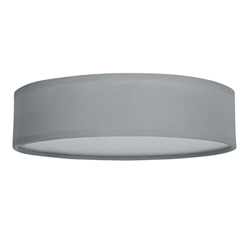 Smartwares Deckenleuchte – Textilschirm – 40 cm Ø – 3x E14 – Max. 40 W – Für LED geeignet – Grau – 10.004.70 von Smartwares