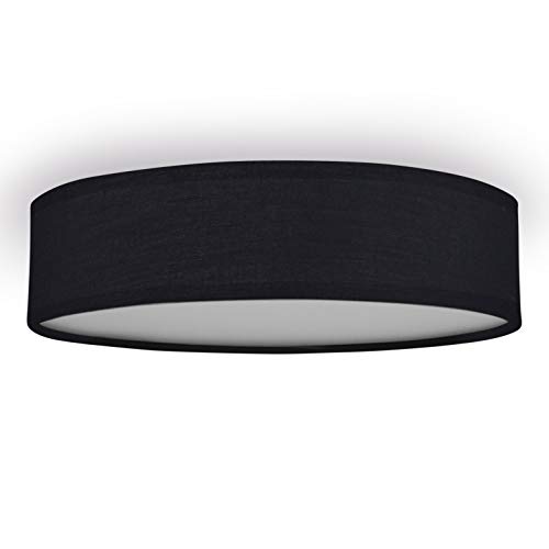 Smartwares Deckenleuchte – Textilschirm – 40 cm Ø – 3x E14 – Max. 40 W – Für LED geeignet – Schwarz – 10.004.69 von Smartwares