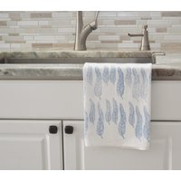 Feder Geschirrtuch, Hand Bedrucktes Mehlsack Handtuch, Block Print Gastgeschenk, Geschenk Für Sie, Mama, Handbedrucktes Handtuch von Rangemark