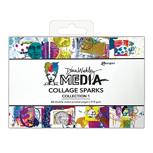 Dina Wakley Media Collage Sparks 6"X4" 20/Pkg-Collection 1 von Ranger