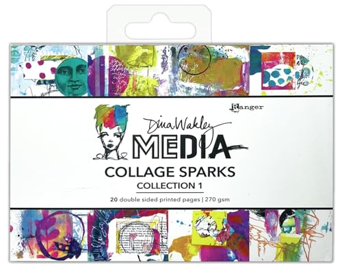 Dina Wakley Media Collage Sparks 6"X4" 20/Pkg-Collection 1 von Ranger
