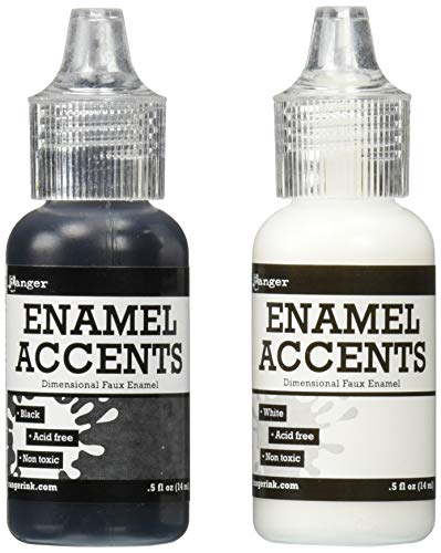 Ranger Akzente-Set, Enamel, Schwarz und Weiss, Synthetic Material, mehrfarbig, 18 ml (2er Pack), 28 von Ranger