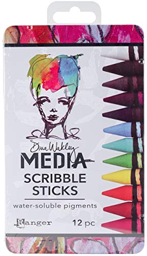 Ranger Dina Wakley Media Scribble Sticks Crayon, Mehrfarbig, 19.1 x 11.7 x 1.5 cm von Ranger