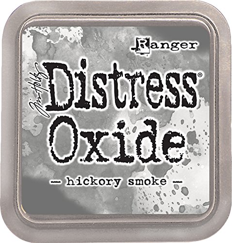 Ranger Tim Holtz Distress Oxide Pad-Hickory Smoke, synthetisches Material, grau, 7,5 x 7,5 x 1,9 cm von Ranger