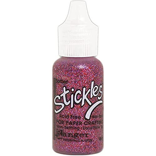 Ranger Sorbet Stickles Glitzerkleber, Synthetisches Matrial, Rose, 2.5 x 2.5 x 7.5 cm, 18 von Ranger