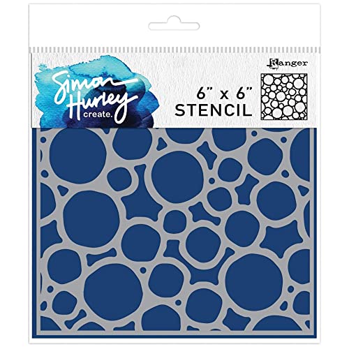 Simon Hurley create. Layering Stencil 6"X6"-Warped Circles von Ranger