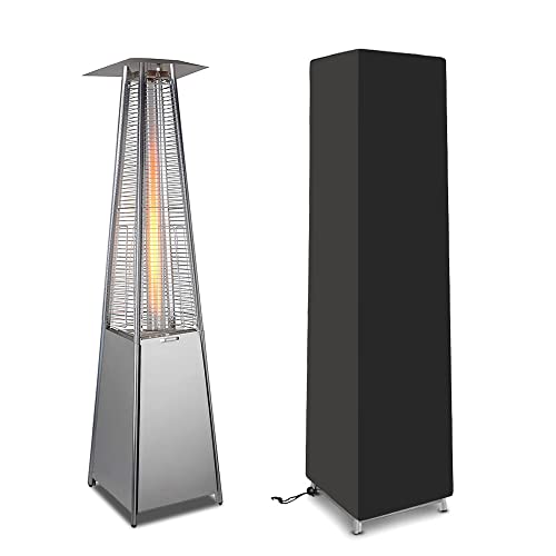 Ranikeer 420D Heizstrahlerabdeckung Wetterschutzhülle für pyramidenförmigen freistehenden Terrassenheizstrahler, Wasserdichter Robuster Abdeckung Staubschutz Atmungsaktives Oxford Gewebe 221*61*53cm von Ranikeer