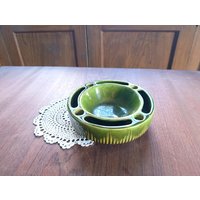 Vintage-Adventskranz Aus Keramik, Jasba, Westdeutschland, Grün von RanitasArtVintage