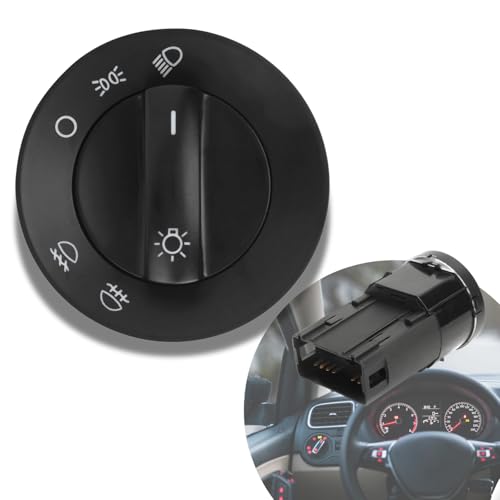 Rankomu Scheinwerfer Nebelscheinwerfer Steuerschaltermodul 6Q0941531C für VW Caddy 2KA/2KH/2CA/2CH 2005-2010, Audi A3/A6/A7/Q3/Q7 | Plug & Play, ABS Material, Zerstörungsfreie Installation Rankomu Scheinwerfer Nebelscheinwerfer Steuerschaltermodul 6Q0941531C für VW Caddy 2KA/2KH/2CA/2CH 2005-2010, Audi A3/A6/A7/Q3/Q7 | Plug & Play, ABS Material, Zerstörungsfreie Installation von Rankomu