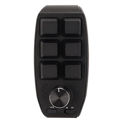 Rankomu USB Mini6 Key Keypad 6 Key Mini Keypad with Knob, Programmable Dual Mode Connection, One Hand Mechanical Keypad for Gaming, USB Mini6 Key Keypad, Black Rankomu USB Mini6 Key Keypad 6 Key Mini Keypad with Knob, Programmable Dual Mode Connection, One Hand Mechanical Keypad for Gaming, USB Mini6 Key Keypad, Black von Rankomu