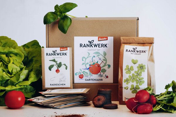 Rankwerk Bio-Saatgut-Box für das ganze Jahr - Jahresbox "Gartenjahr" von Rankwerk