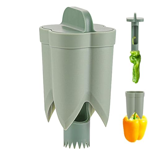 2-in-1-Paprikaentkerner, ABS Chili-Kernentferner, Pfeffer Tomaten Entkerner Gemüse-Entkerner, Twist Seed Bell Core & Chili Zum Einfachen Entfernen, Multifunktions-Küchen-Paprikaentkerner von Ranley