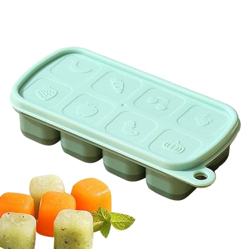 Eiswürfelform Silikon Mit Deckelm, Platzsparend Und Stapelbar Ice Tray Ice Cube, Silikon-Eiswürfelform Mit Deckel, Eiswürfel Form Eiswürfelbehälter 8-fach, Stapelbare Gefrier-Eiswürfelform Eiswürfelform Silikon Mit Deckelm, Platzsparend Und Stapelbar Ice Tray Ice Cube, Silikon-Eiswürfelform Mit Deckel, Eiswürfel Form Eiswürfelbehälter 8-fach, Stapelbare Gefrier-Eiswürfelform von Ranley