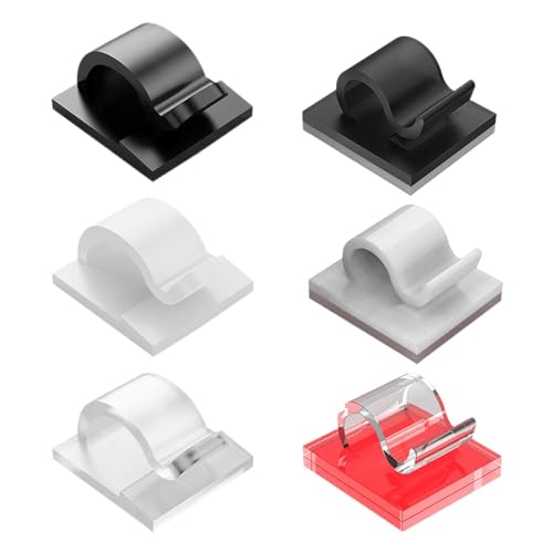 Kabel-Organizer-Clips, Ladekabelklemmen, Ladekabel-Organizer, Selbstklebende Kabelklemmen Organizer Schreibtisch-Kabelhalter Mehrzweck-Kabel-Organizer Für Nachttisch, Schreibtisch, Wandtür, USB-Kabel von Ranley