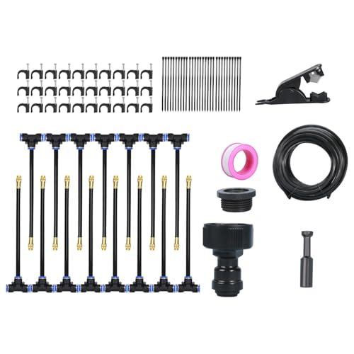 Ranley Blumenbeet Bewässerungssystem | Automatisches Sprinklersystem Set - Verstellbares Automatisches 360 Grad Regner Set für Rasen Außenbereich Bäume Blumenbeete Beetpflanzen Terrasse Innenbereich Ranley Blumenbeet Bewässerungssystem | Automatisches Sprinklersystem Set - Verstellbares Automatisches 360 Grad Regner Set für Rasen Außenbereich Bäume Blumenbeete Beetpflanzen Terrasse Innenbereich von Ranley