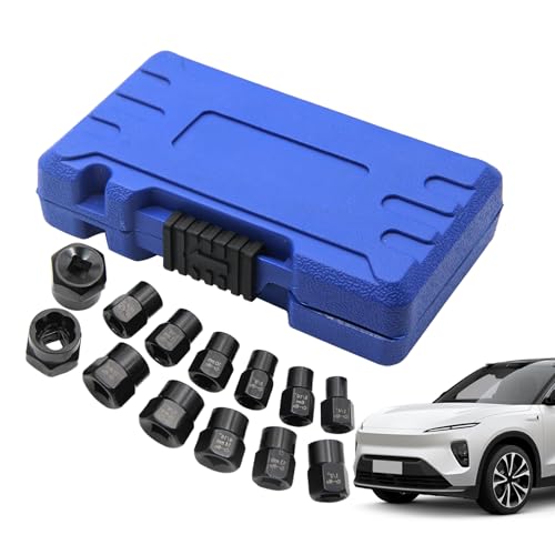 Ranley Bolzenentferner Set | 13 Teile Entferner Für Bolzen Und Muttern - Ergonomische Griffige Werkzeuge Zum Entfernen Für Fahrzeugbereiche von Ranley