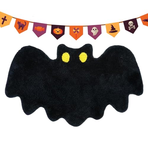 Ranley Halloween Bat Bad Matte, Teppiche Fledermausdekor, Halloween Teppich Für Außenbereich, Superabsorbierende Goth Badezimmer Badezimmermatte Für Badezimmer, Schlafzimmer, Wohnhaus Ranley Halloween Bat Bad Matte, Teppiche Fledermausdekor, Halloween Teppich Für Außenbereich, Superabsorbierende Goth Badezimmer Badezimmermatte Für Badezimmer, Schlafzimmer, Wohnhaus von Ranley
