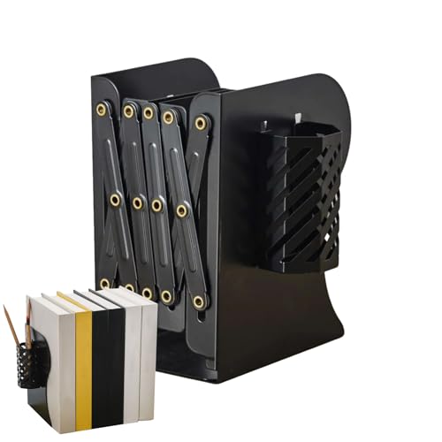 Ranley Kleines Bücherregal Für Den Schreibtisch, Schreibtisch-Bücherregal, Teleskop-Bücherregal-Organizer, Schreibtischregal Organizer, Organizer Aus Metall Mit Stifthalter von Ranley