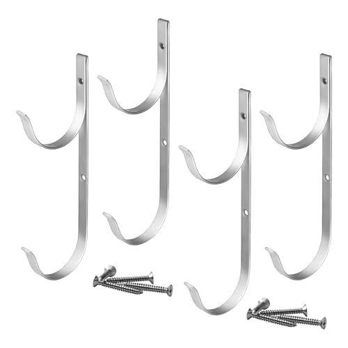 Ranley Poolskimmer-Halter | Aluminiumlegierung Poolschlauchhalter - 4 Stück Multifunktionaler Organizer Haken für Skimmernetze Schläuche und Laubrechen Ranley Poolskimmer-Halter | Aluminiumlegierung Poolschlauchhalter - 4 Stück Multifunktionaler Organizer Haken für Skimmernetze Schläuche und Laubrechen von Ranley