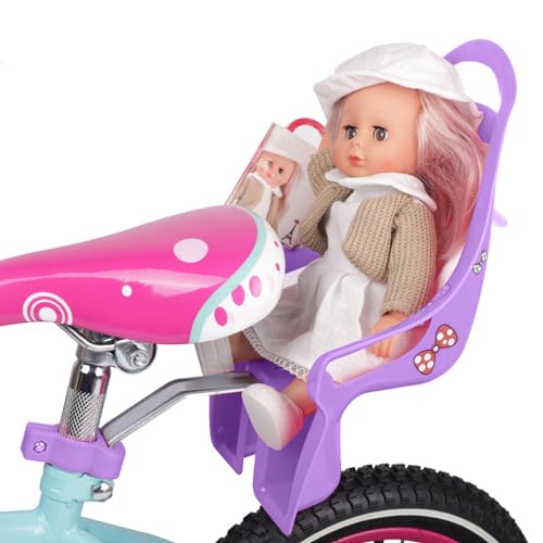 Ranley Puppen-Fahrradsitz – Kinderfahrrad-Puppensitz, Puppensitz für Mädchenfahrräder, Puppenfahrradsitz - Puppenträger für Fahrrad | Dekorativer Puppensitz DIY-Aufklebern, Fahrrad-Puppensitz von Ranley