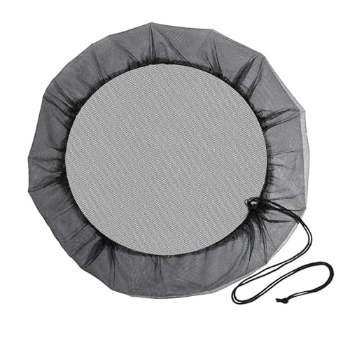 Regenfass-Sieb, Regentonnen-Netzabdeckung, Regentonnen-Laubschutz, Langlebiger Flexibler Kordelzug, Wasserfass, Laubschutz, Regentank-Netzabdeckung Mit Kordelzug Für Garten, Recycelbares Polyester von Ranley