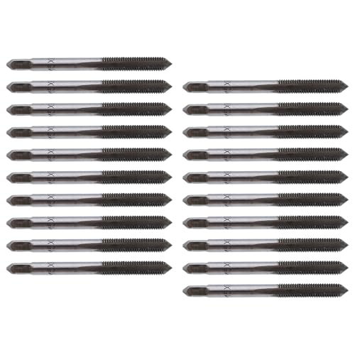 Rannb Metrisches Handgewindebohrer-Set, M5 x 0,8, Kegel, gerade Nuten, Gewindebohrer, Rechtsgewindebohrer, 20 Stück von Rannb