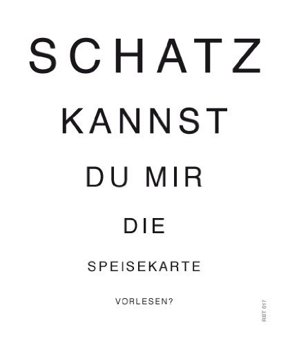 Brillenputztuch "Schatz, kannst Du ... Speisekarte" von Rannenberg und Friends