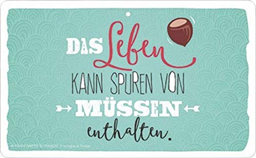Frühstücksbrettchen "Spuren von Müssen" Brettchen Schneidbrett Rannenberg Neu von veeu