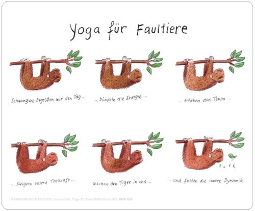 Maus-Pad "Yoga für Faultiere" von Rannenberg und Friends