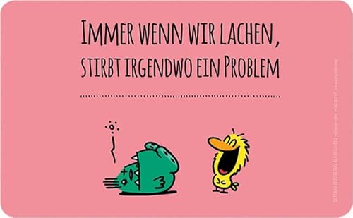 RFB324 | Frühstücksbrettchen " Immer wenn wir lachen, stirbt irgendwo ein Problem " | 23,5 x 14,5cm | Brettchen mit Spruch/Motiv | als Geschenk oder selber behalten von Rannenberg & Friends