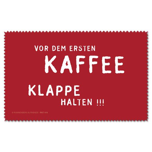 Rannenberg Netbooktuch aus Microfaser Laptoptuch Vor dem ersten Kaffee klappe halten von Rannenberg und Friends